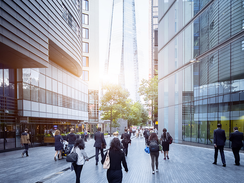 Photographie d'une quartier d'affaires