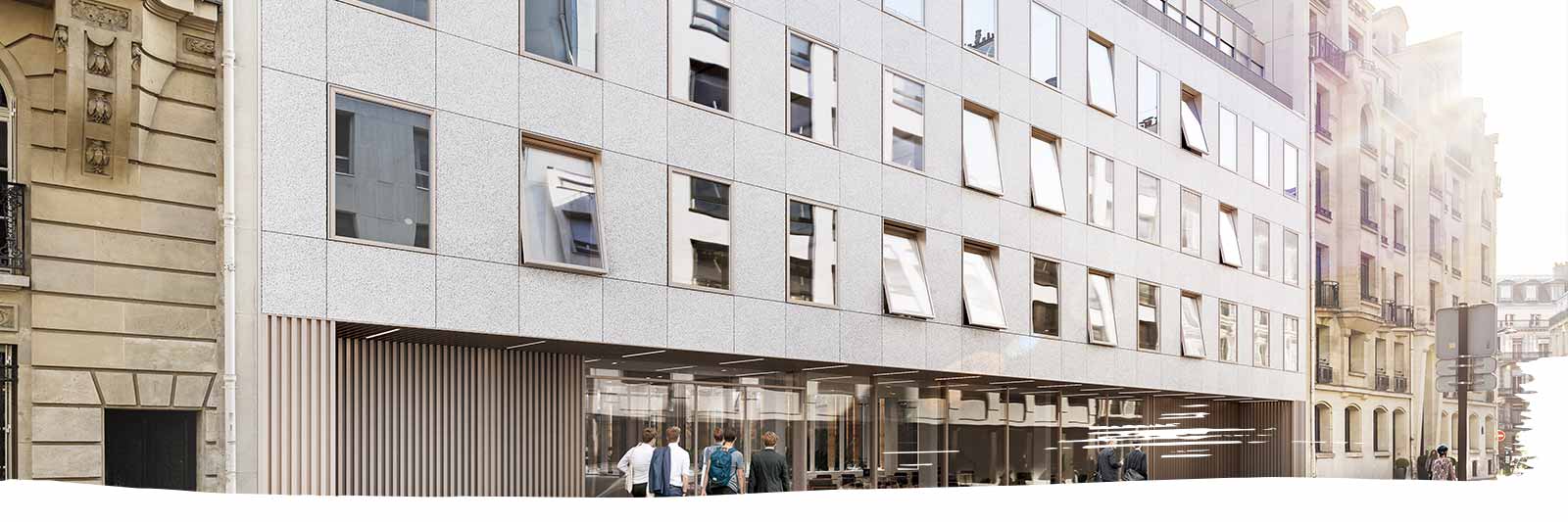 Vue extérieure de l’immeuble