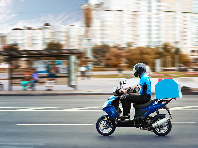 Guy riding motorbike