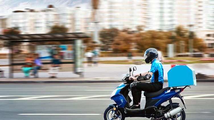 Guy riding motorbike