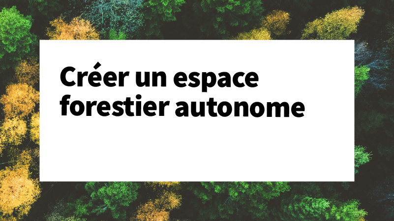Créer un espace forestier autonome
