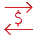 Red exchange icon